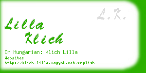 lilla klich business card